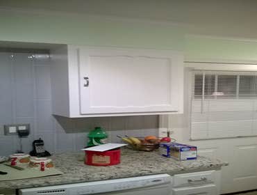 whole house remodel Kitchen remodel, resurfaced cabinets, tile backsplash, new vinyl plank flooring (click together), new custom toe kicks, transition 