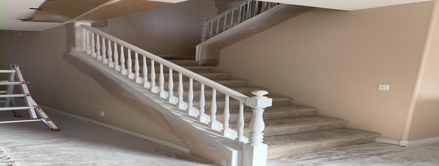*AFTER* stair rail refinishing