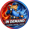 in Demand plumbing Heating & Air logo