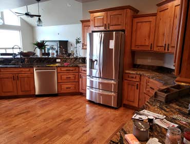 Photos by North Country Construction Inc #1 We built this gorgeous 5,000 SF house for a client in the powderhorn. It has a attached 3 car garage on a n