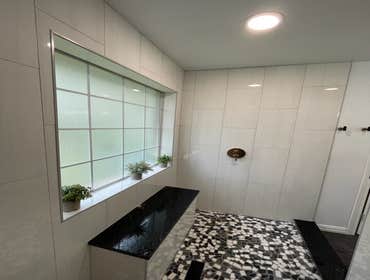 Master Bathroom Upgrade Move shower to different location and make large walking shower