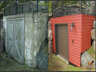 Garage Door Replacement Annandale Replaced old garage door on boathouse.