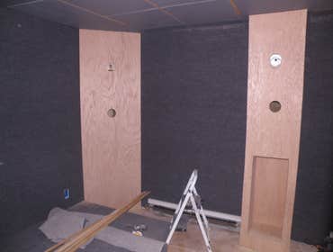 Photos from Vh improvement inc transforms a room in the basement into a media room