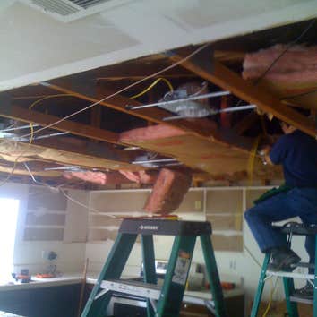 Remodel - Can lights Installed can lights in kitchen, living rm and dining rm, hallways and bedrms, and bath rms