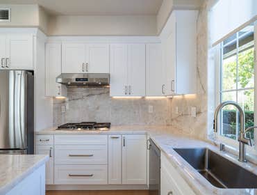 Cooktop + sink area