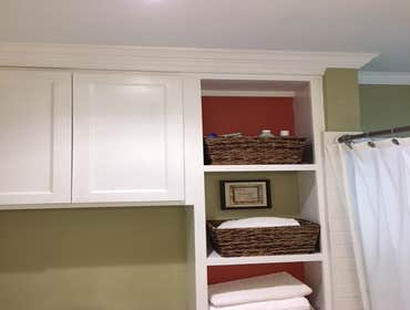 Bathroom cabinetry and shelving