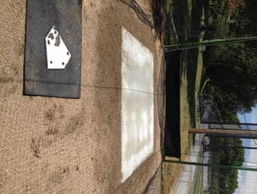 Concrete pad in batting cage