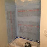 Bathroom Remodel Feb 2016 Removed old tub and tub surround. Installed new tub, plumbing, backer boards, waterproofing barrier, insulation. New design