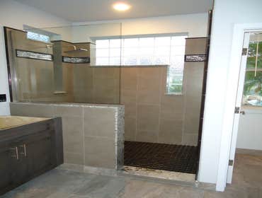 Project photos from Cadillac Tile Company L L C Here we have a good example of before[left side] and after photos, This is just a very small sample of 