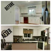Desmarais Street Remodel For the Desmarais Street renovation, we decided to knock down a wall and really open up the kitchen/dining space. We demo'd th