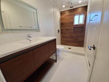 Bathroom Remodel Get ready to be dazzled by the stunning results of our recent bathroom remodel! From the revitalized shower to the elegant vanity, new