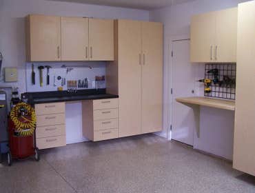 Examples Various examples of projects we've done, including: storage cabinets, garage shelving, garage cabinets, garage storage systems, garage floor p