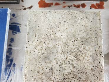 Sample of quartz countertop