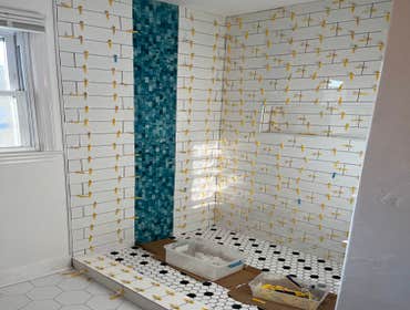 Photos by Cihan Home Improvements LLC #5 Only Walk-in Shower
(Removed old bathtub, New walk-in Custom Shower, Material, and Labor.)
Glass-door NOT incl