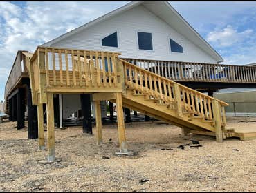 2 story deck stair construction