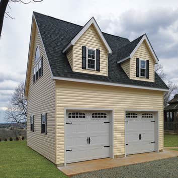 Two Story Garage With Dormers