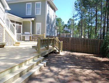 Large Deck This was a large deck we built for a client in Wilmington, NC.