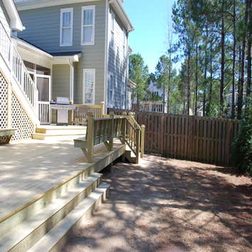 Large Deck This was a large deck we built for a client in Wilmington, NC.