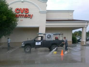 Project photos from Prestige Pressure Washing, LLC CVS Pressure Cleaning in Jensen Beach off of Jensen Beach Blvd. and Savannah Rd, and Port St. Lucie 