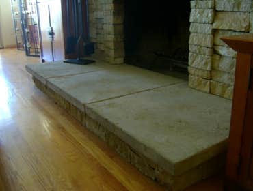 Mount Helix Home Fireplace This is a beautiful fireplace face that Tidwell Masonry completed. A before and after image is being provided to show what h