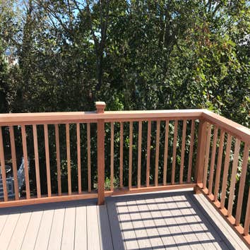 Provincetown Deck We did costume widows walk deck out of PT sleepers azek gray deck boards and mahogany railings
The different with this one was tha