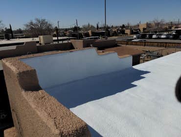 Parapet wall foamed