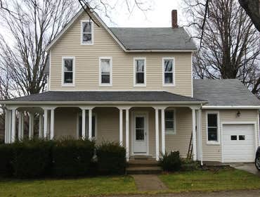 Front of House siding, window,wrapped
