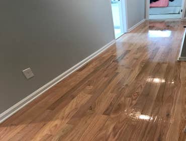Toms River NJ Re-sanded floors stainned 3 coats water base polly
(BONA)