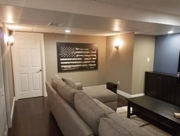 Basement This is a new basement "mancave" we painted, August 2016