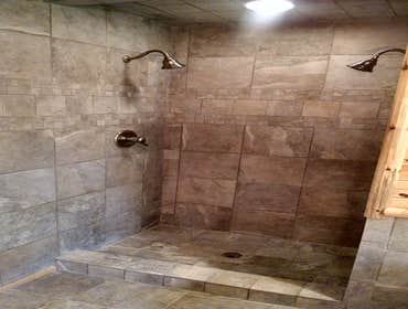 Tiled shower