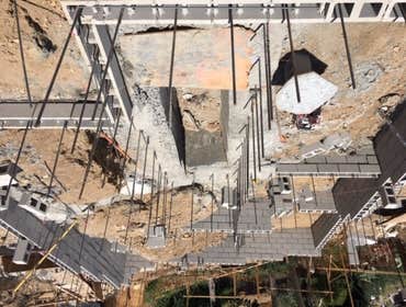 Mount Washinton Hillside land development including caissons/piles, grade beams, CMU block walls, retaining walls. All known as foundation and structur