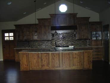 Farm house sink in island