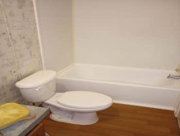 USF's new Bathtub We replaced a bathtub for a branch of USF. Due to the tight space, we had to remove the toilet in the process, but as you see, it was