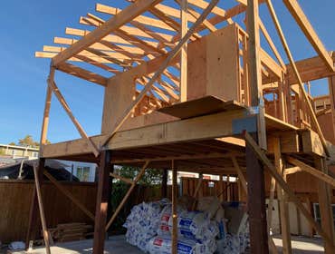 First and Second Story Addition - Under Construction The under construction stages of a first and second story addition, featuring a custom designed r