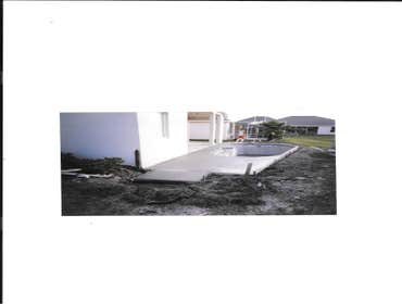 pool deck after pouring