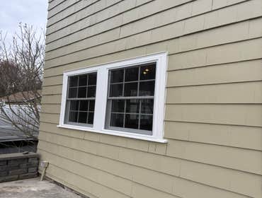 Easton windows replacement This window replacement project in Easton, CT involved removing a damaged window and installing two new side-by-side units. 