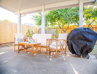 Custom Patio | Rancho Cordova, CA (October 2018) A brand new, custom patio with French door for customer in Rancho Cordova, CA.