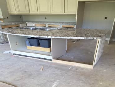 Installation of kitchen island
