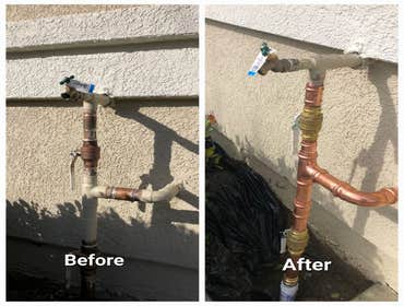Hose Bibb and Main shut off valve