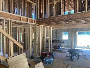 house framing, 2 story custom home