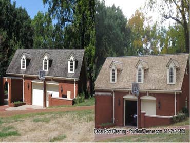 Cedar roof cleaning