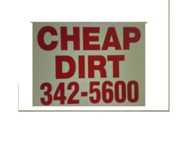 advert sign cheap dirt