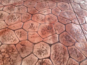 Stamped concrete patio