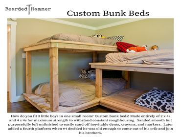Custom bunk beds for my 4 little boys
