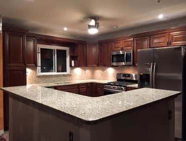 Photos from Fisco Construction Nyc Inc FULL GUT REHAB KITCHEN REMODEL ... DEMOLITION, INSTALL FLOOR, INSTALL CABINETS, PLUMBING, ELECTRICAL, COUNTERTOP