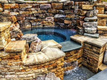 Rock Waterfall Jacuzzi