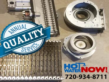 Clean parts following annual service