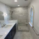 Master shower remodel, marble