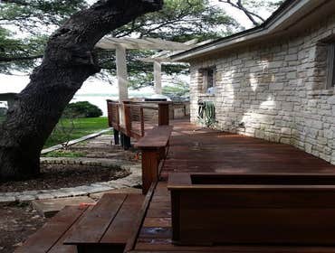 Bond Lake LBJ Exotic Wood Deck