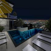 Night pool Cantilever home